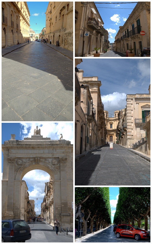 Straight Roads . Noto . Sicily