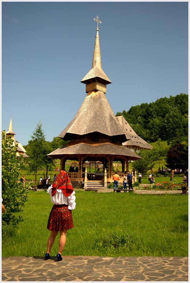 Sunday Open Air Mass . Barsana Monastery . Maramures . Romania